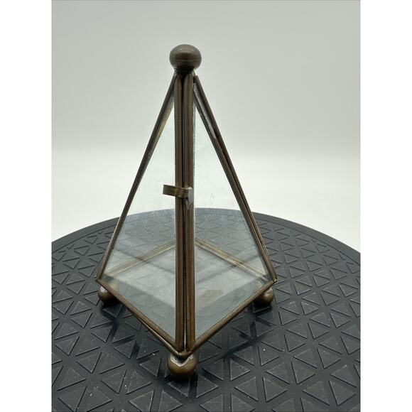 Unique Vintage, Glass and Brass Terrarium, Indoor Planter, Display Case - Picture 2 of 6